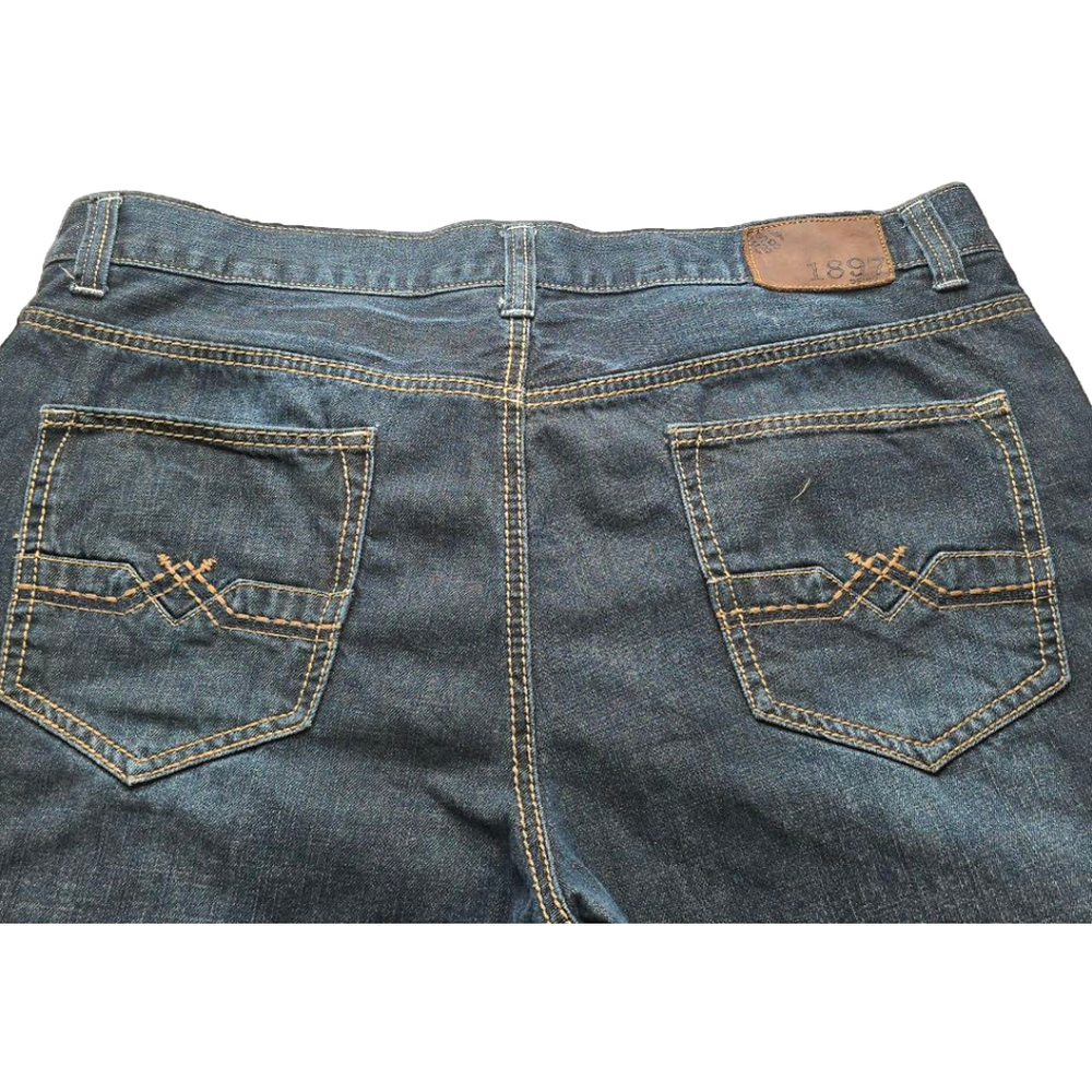 Buckle 1897 Bootcut Jeans Mens 38x30 Dark Wash Western Embroidered Denim - Picture 11 of 12
